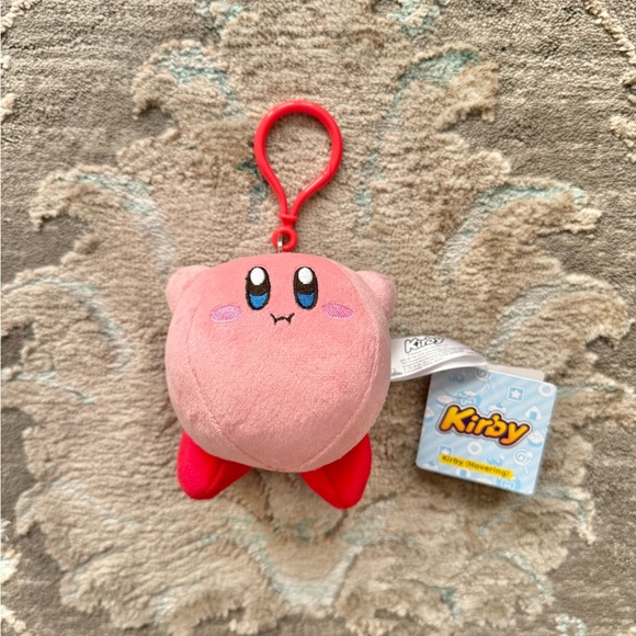 Kirby Nintendo Plush Hanging Keychain Bag Charm - Pink - Picture 1 of 3